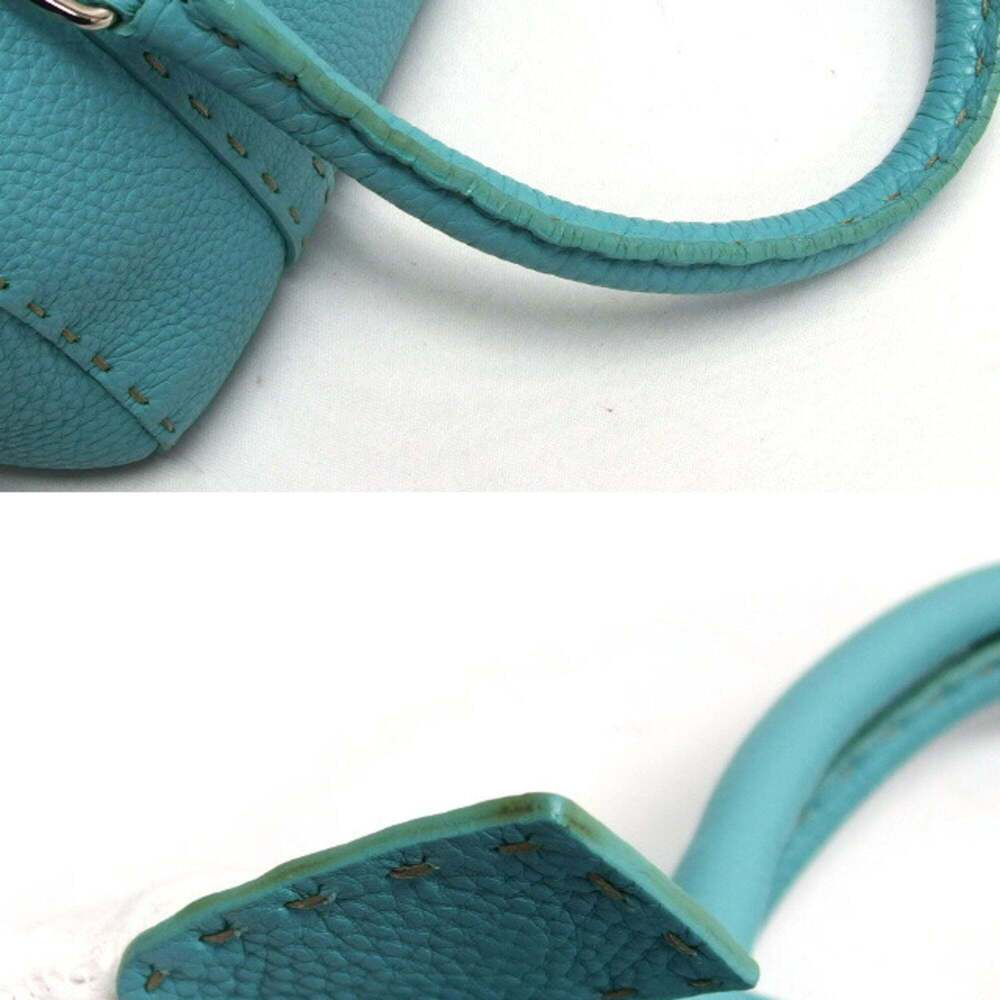 Fendi Selleria Mini Linda Bag Handbag Turquoise Blue - Picture 9 of 11